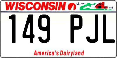 WI license plate 149PJL