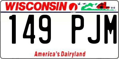 WI license plate 149PJM
