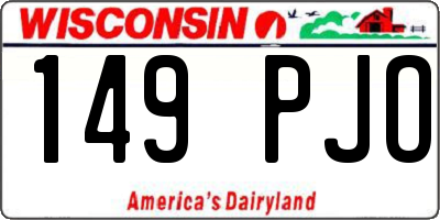 WI license plate 149PJO