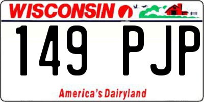 WI license plate 149PJP
