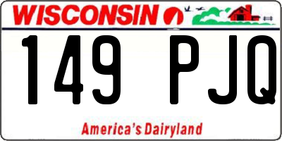 WI license plate 149PJQ