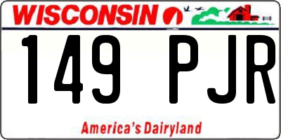 WI license plate 149PJR
