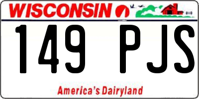 WI license plate 149PJS