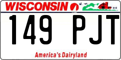 WI license plate 149PJT