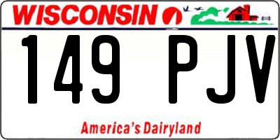 WI license plate 149PJV