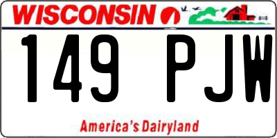 WI license plate 149PJW