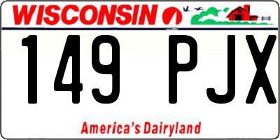 WI license plate 149PJX