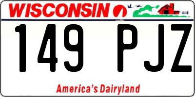 WI license plate 149PJZ