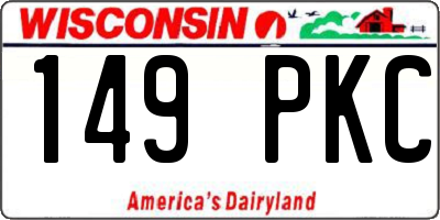 WI license plate 149PKC