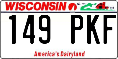 WI license plate 149PKF