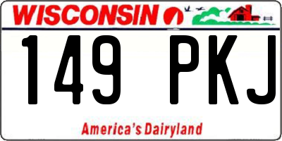 WI license plate 149PKJ