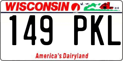 WI license plate 149PKL