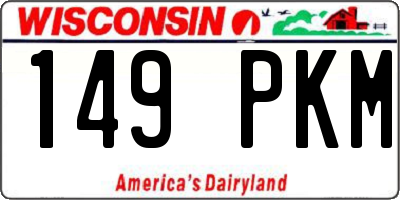 WI license plate 149PKM