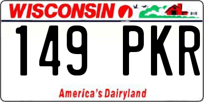 WI license plate 149PKR