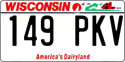 WI license plate 149PKV
