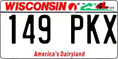 WI license plate 149PKX