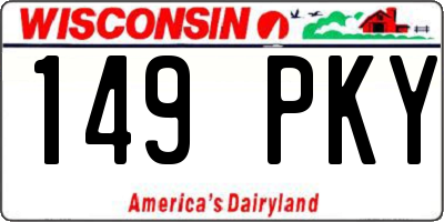 WI license plate 149PKY