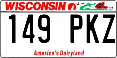 WI license plate 149PKZ