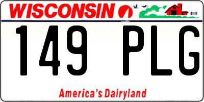 WI license plate 149PLG