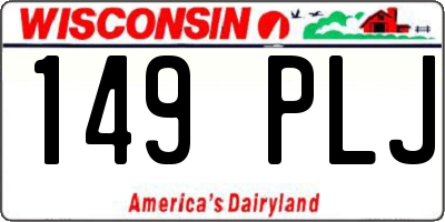 WI license plate 149PLJ