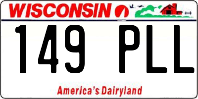 WI license plate 149PLL