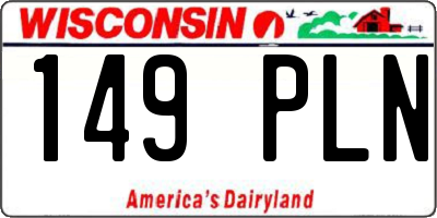 WI license plate 149PLN