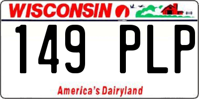 WI license plate 149PLP