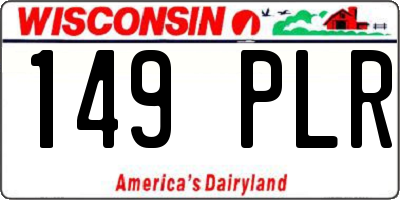 WI license plate 149PLR