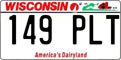 WI license plate 149PLT
