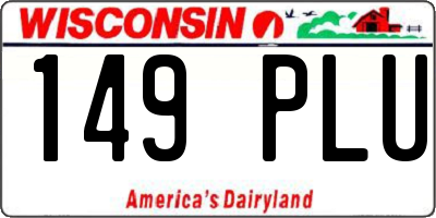 WI license plate 149PLU