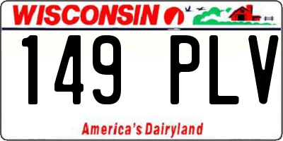 WI license plate 149PLV