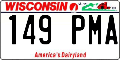 WI license plate 149PMA