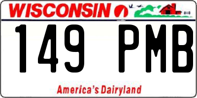 WI license plate 149PMB
