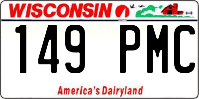 WI license plate 149PMC