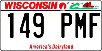 WI license plate 149PMF