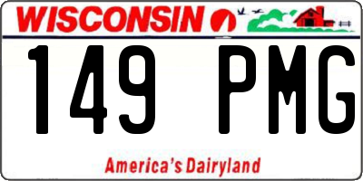 WI license plate 149PMG