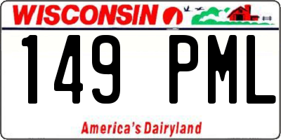 WI license plate 149PML