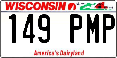 WI license plate 149PMP
