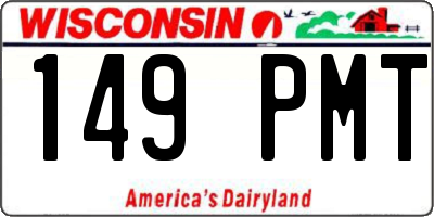 WI license plate 149PMT