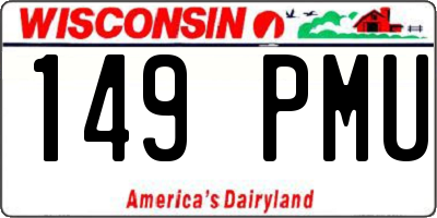 WI license plate 149PMU
