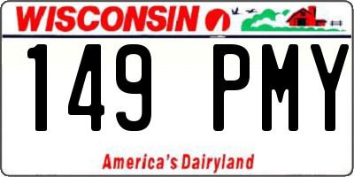 WI license plate 149PMY