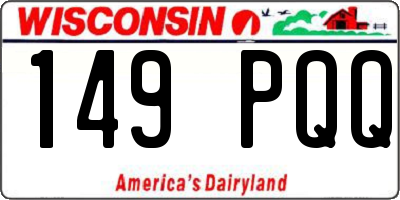 WI license plate 149PQQ