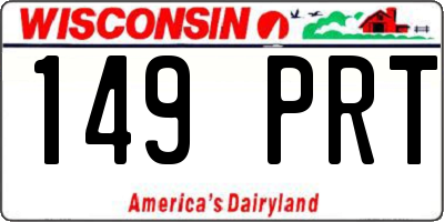 WI license plate 149PRT