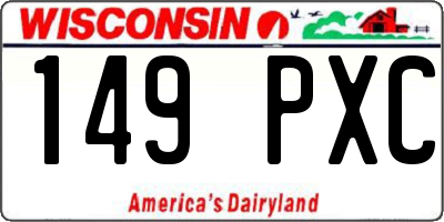 WI license plate 149PXC