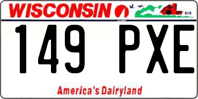 WI license plate 149PXE