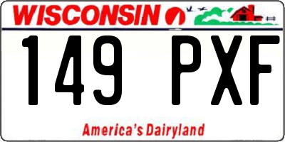 WI license plate 149PXF
