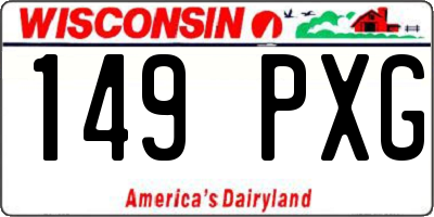 WI license plate 149PXG