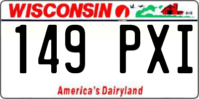 WI license plate 149PXI