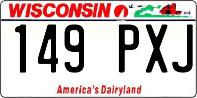 WI license plate 149PXJ