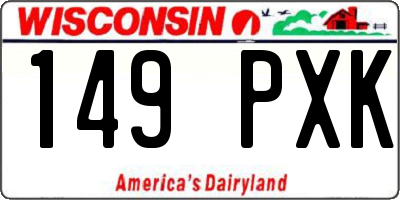 WI license plate 149PXK